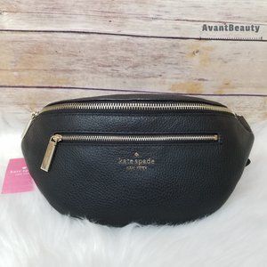 Kate Spade Belt Bag Leila Black Leather Fanny Bag